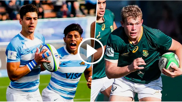 Sudáfrica y Argentina chocan por el Mundial Sub-20 de Rugby.