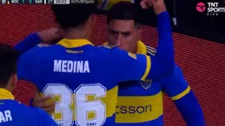 El festejo en el gol de Merentiel.