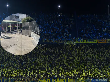 Vallado policial en las inmediaciones de La Bombonera en la previa del Racing - Boca