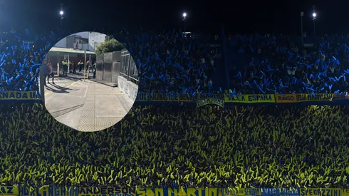 Vallado policial en las inmediaciones de La Bombonera en la previa del Racing - Boca