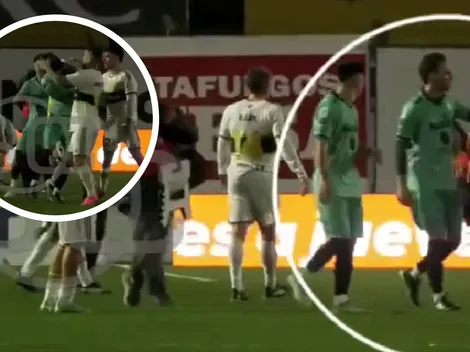 La agresión de Nahuel Gallardo a Blondel que desencadenó el tumulto en el Sarmiento - Boca