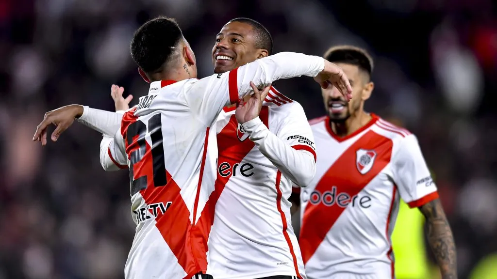 El festejo de los jugadores de River. (Foto: Getty)