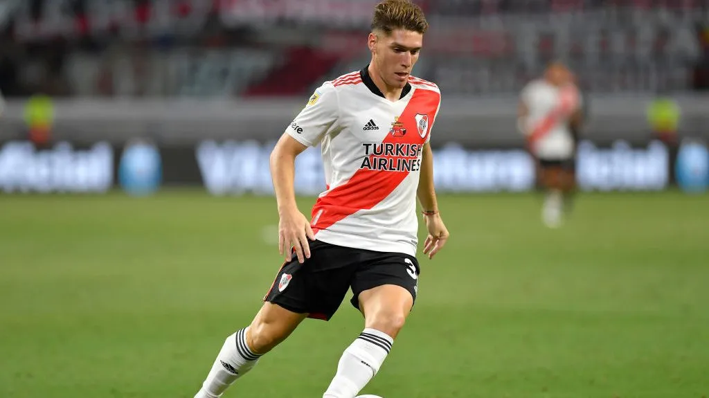 Benjamín Rollheiser con la camiseta de River. (Foto: Getty)
