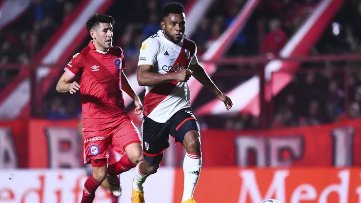 Miguel Borja, protagonista del domingo en River.