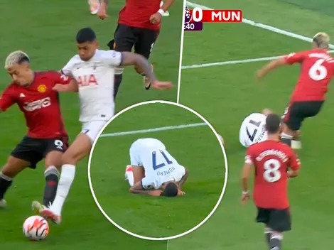 VIDEO | Lisandro Martínez atendió a Cuti Romero y no cobraron penal de milagro