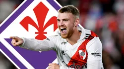 Primera foto: Lucas Beltrán arribó a Italia, se vistió de Fiorentina y está listo para firmar su contrato