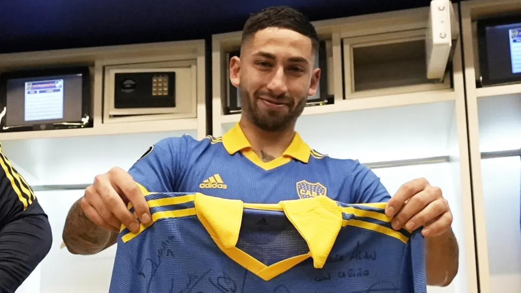 Alan Varela en su despedida de Boca. Desde la distancia podría dejarle millones de euros extras.