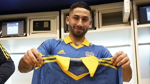 Alan Varela en su despedida de Boca. Desde la distancia podría dejarle millones de euros extras.