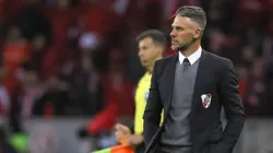 Martín Demichelis durante la derrota de River.