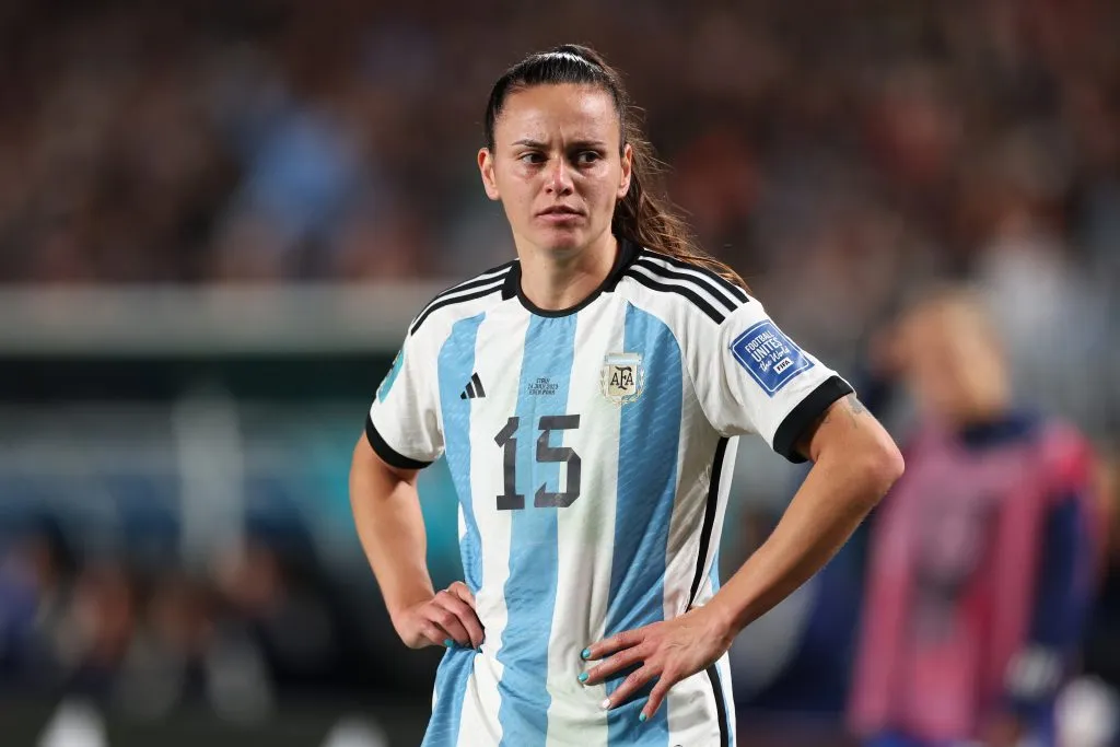 AUCKLAND, NEW ZEALAND – JULY 24: Florencia Bonsegundo of Argentina looks on during the FIFA Women’s World Cup Australia &amp; New Zealand 2023 Group G match between Italy and Argentina at Eden Park on July 24, 2023 in Auckland, New Zealand. (Photo by Phil Walter/Getty Images)