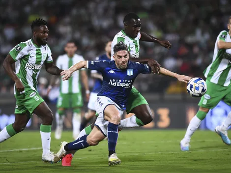 Racing estaba al borde de la eliminación, pero con dos penales le descontó a Atlético Nacional y sueña con la heróica