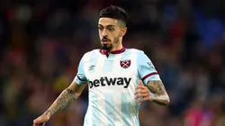 Manuel Lanzini en acción en Inglaterra.