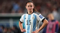 AUCKLAND, NEW ZEALAND - JULY 24: Florencia Bonsegundo of Argentina looks on during the FIFA Women's World Cup Australia & New Zealand 2023 Group G match between Italy and Argentina at Eden Park on July 24, 2023 in Auckland, New Zealand. (Photo by Phil Walter/Getty Images)