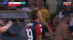 La celebración de Mateo Retegui.