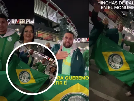 VIDEO | Un grupo de hinchas de Palmeiras apareció en el Monumental a horas del duelo ante Boca