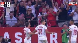 El festejo de gol de Erik Lamela.