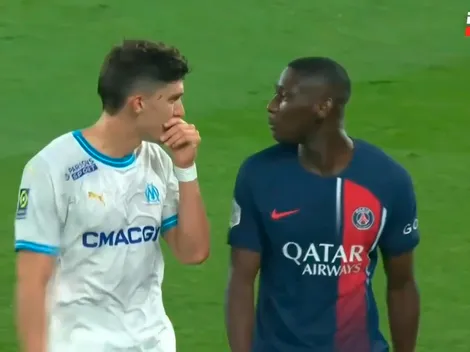 (VIDEO) Balerdi encaró a Kolo Muani y le dijo de todo en el Marsella vs PSG