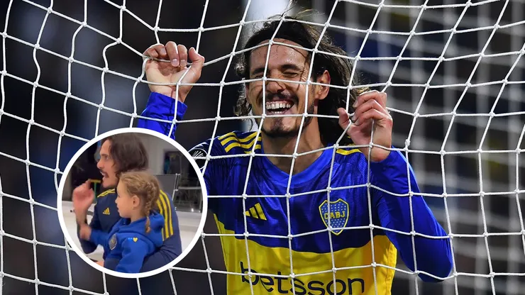 VIDEO | Cavani le enseñó una canción de Boca a su hija antes del cruce con Palmeiras