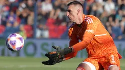 Franco Armani en el arco de River.