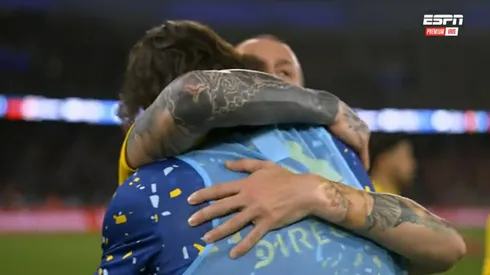 Un momento muy emotivo en el cierre del encuentro.