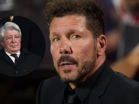 El presidente del Atlético esquivó hablar sobre la renovación de Simeone
