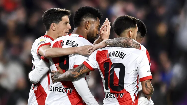 El festejo de los jugadores de River.