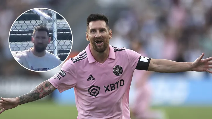 Messi presenció la práctica de Thiago, su hijo, en Inter Miami