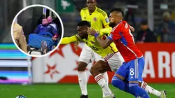 Se fue en ambulancia: la grave lesión de Arturo Vidal en el Chile - Colombia (VIDEO)