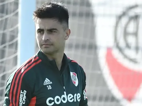 Pity Martínez se entrenó a la par del plantel de River