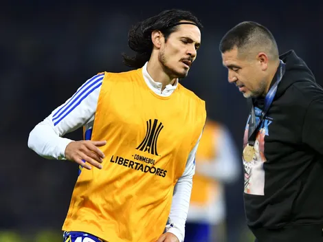 Riquelme habló por primera vez de la relación de Cavani con el plantel de Boca