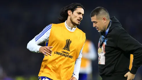 Riquelme habló por primera vez de la relación de Cavani con el plantel de Boca