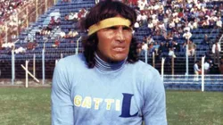 Hugo Gatti en el arco de Boca.