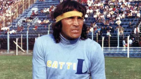Hugo Gatti en el arco de Boca.