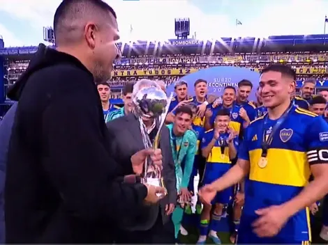 VIDEO | No se vio: el gesto de Riquelme a los juveniles de Boca tras consagrarse campeones