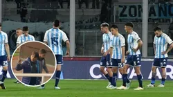 VIDEO | Los insólitos gestos que le hizo un ayudante de Gago a los hinchas de Racing tras el papelón con Huracán