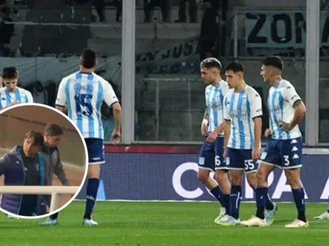 VIDEO | Los insólitos gestos que le hizo un ayudante de Gago a los hinchas de Racing tras el papelón con Huracán