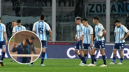 VIDEO | Los insólitos gestos que le hizo un ayudante de Gago a los hinchas de Racing tras el papelón con Huracán