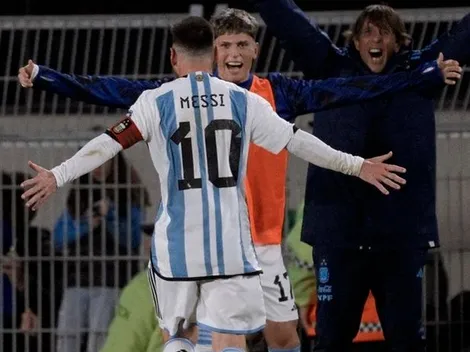 "El Rey": la historia que subió Garnacho tras su abrazo con Messi