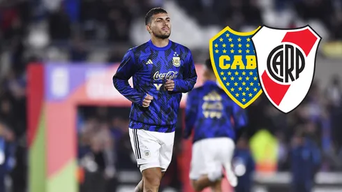 Leandro Paredes no quiso pisar el escudo de River