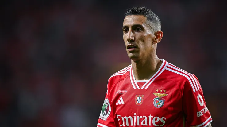 Di María con la camiseta de Benfica.