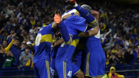 Jugadores de Boca celebran el gol de Gonzalo Morales ante Vélez: puede volver de Unión en diciembre.