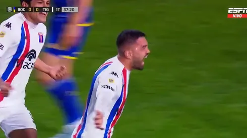 El festejo de gol de Abel Luciatti.