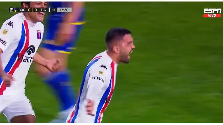 El festejo de gol de Abel Luciatti.