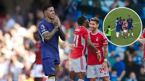 VIDEO | El momento justo donde Enzo Fernández se cruzó con Montiel en la Premier League