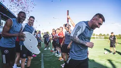 Clima festivo en el entrenamiento de Inter Miami.