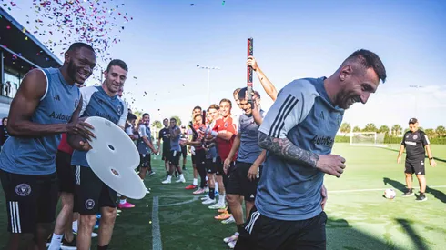Clima festivo en el entrenamiento de Inter Miami.