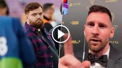 El cruce de Messi e Ibai tras el Balón de Oro.