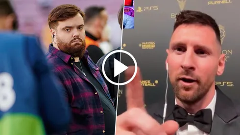 El cruce de Messi e Ibai tras el Balón de Oro.