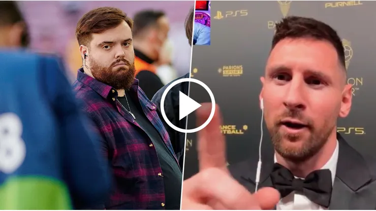 El cruce de Messi e Ibai tras el Balón de Oro.