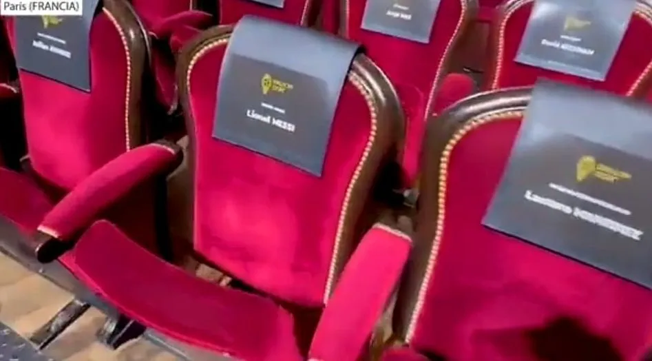 La ubicación de Lionel Messi para el Balón de Oro 2023. Foto: captura de transmisión de Sport.